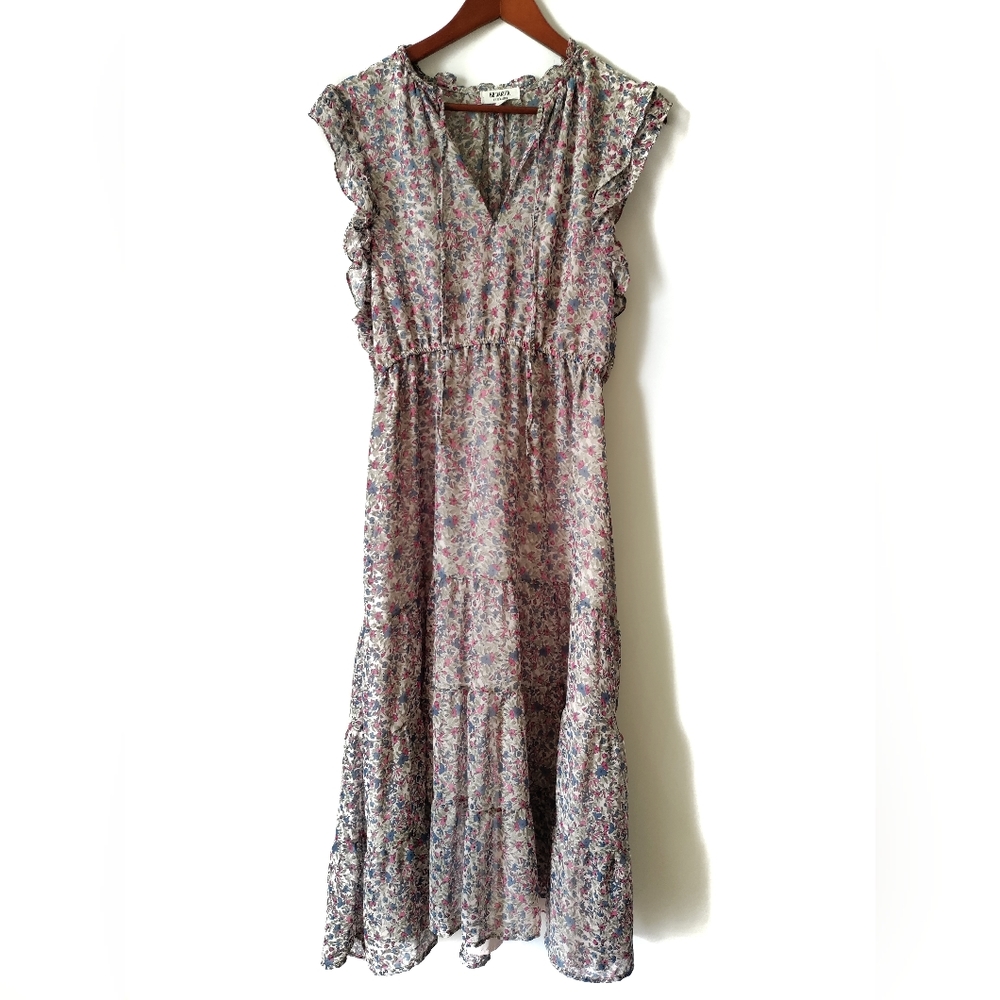 BB Dakota Floral Chiffon Dress L